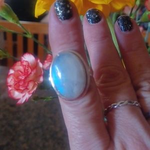 Large Oval Moonstone Ring